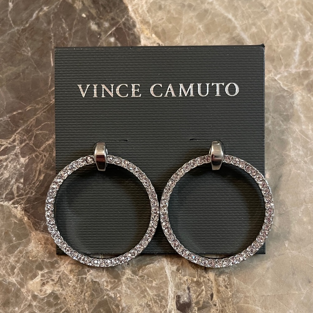 Vince Camuto Diamond Hoop Earrings
